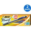 (2 pack) (2 Pack) BIC Pencil Xtra Precision Mechanical Pencil Mechanical Pencil, Clear Barrel, Fine Point (0.5 mm), 12-Count