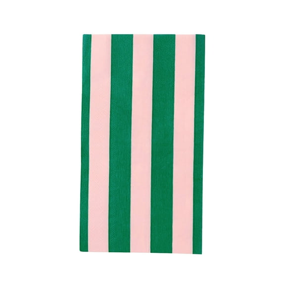 Pink & Green Signature Cabana Stripe Guest Towels - 20ct
