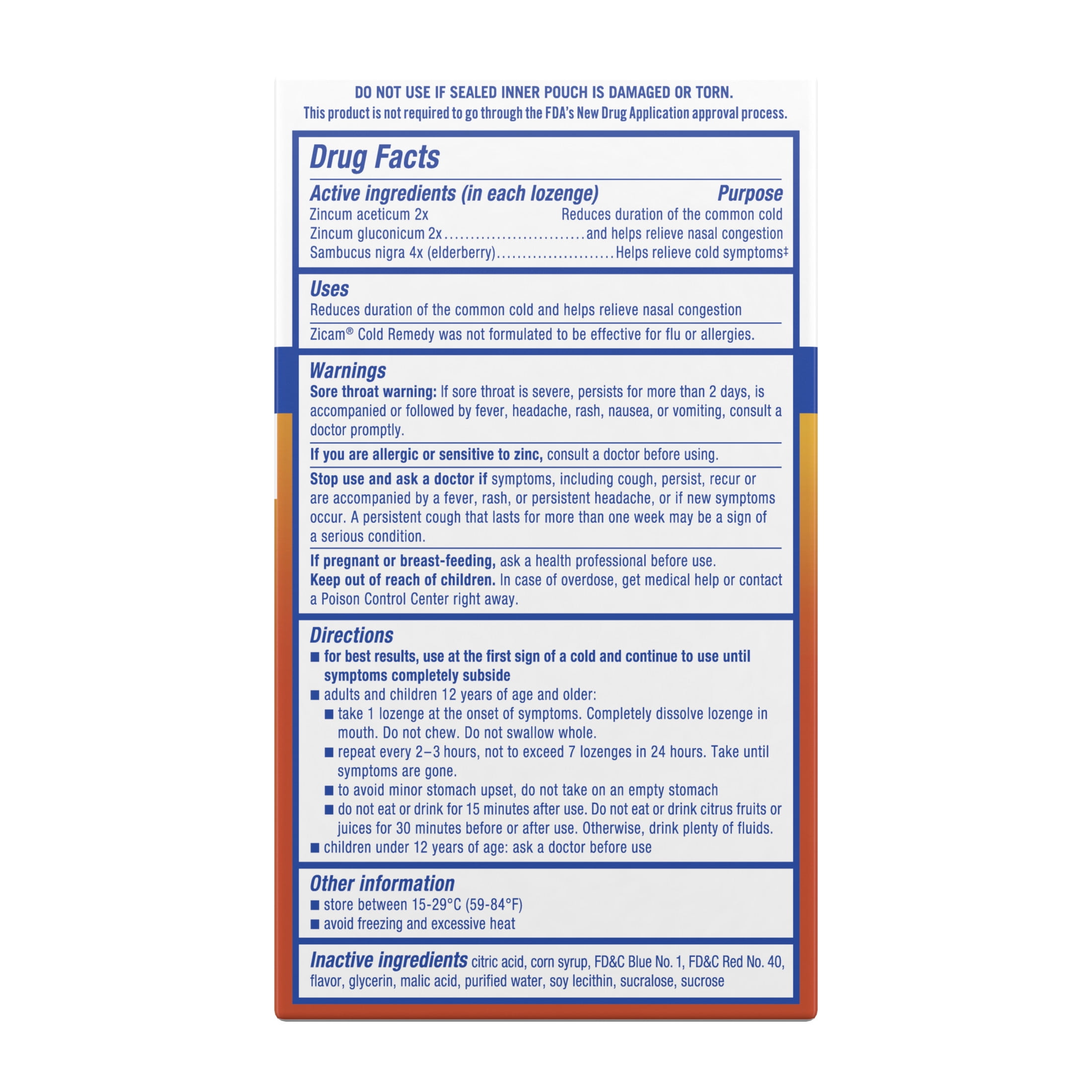 Zicam Cold Remedy Zinc Lozenges, Elderberry Flavor, Homeopathic, Cold Shortening Medicine, 25ct