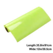 PTOOTP Fluorescent Green PU Heat Transfer Vinyl Roll 1 Pack for T-Shirts and Fabric Crafts