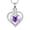 Steel-Purple, variant on Heart Urn Necklace for Ashes Cremation Jewerly, Double Heart Birthstone Crystal Pendant Necklace for Women Memorial Jewelry Ashes Keepsake Lockets Holder