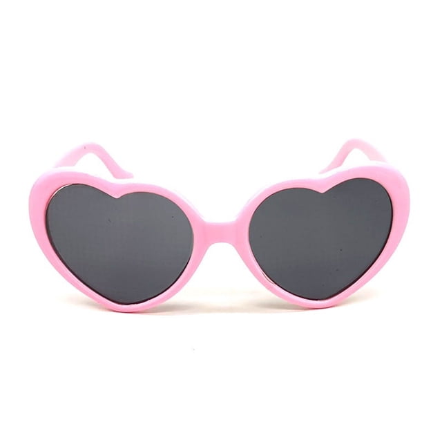 Gafas de corazón Efecto especial Gafas de cumpleaños con forma de corazón Artefacto con forma de corazón Cambio de luz Gafas de sol con forma de corazón Gafas de sol
