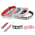 thumbnail image 4 of Rhinestone Dog Collar, Cute Dazzling Sparkling Soft Leather Dog Cat Rhinestone Collar Crystal Diamond Pet Dog Puppy Collar, 4 of 7
