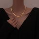 thumbnail image 2 of Traje de mujer estilo europeo y americano, estilo frío popular, collar de clavícula, collar de acero de titanio con cruz de oro K, 2 of 6