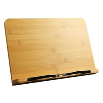 SOPOTUTU Desk Book Stand Wood Yellow For Readers 1Pack 15.4X11X0.8In