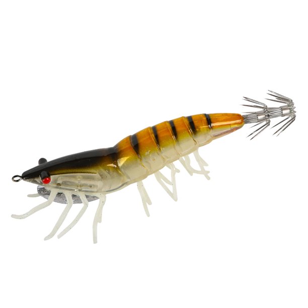Señuelo De Pesca De Calamar Cebos biónicos para camarones, señuelo de pesca fluorescente de 11,5 cm para pesca nocturna en agua dulce