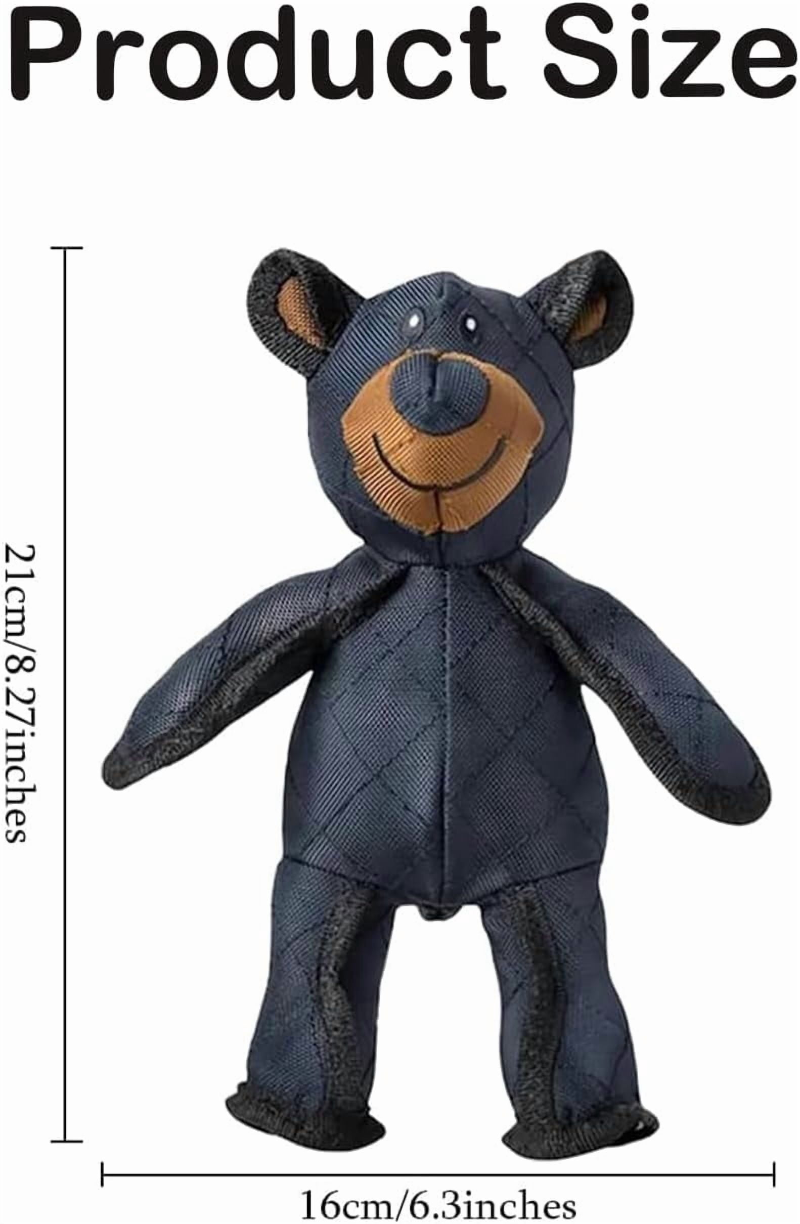 Unbreakable Bear Dog Toy for Heavy Chewers, Indestructible Squeaky Teddy Bear for Large Dogs, Tough Chew Toy for Strong Chewers, 2.0 Unbreakable Plush(RL Blue+Pink 2 PCS)