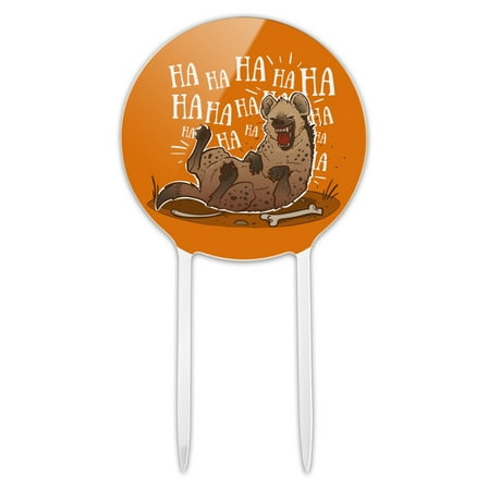 Acrylic Laughing Hyena Cake Topper Party Decoration for Wedding Anniversary Birthday Graduation