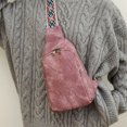 thumbnail image 2 of Bolso Cruzado Al Aire Libre Retro Europeo Y Americano Bolso Pecho Informal para Mujer Rosa, 2 of 9