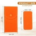 thumbnail image 2 of Uxcell 2 Pcs Velvet Watch Pouch, Portable Watch Travel Case Soft Watch Storage Bag with Snap Button Inner Pad for Men and Women Gift, Orange, 2 of 6