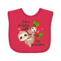 Inktastic Hanging with My Grandma Boys or Girls Baby Bib