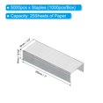 thumbnail image 2 of Uxcell #10 Standard Staples, 5Box 5000pcs 3/16" Leg Length Flat Clinch, Silver, 2 of 6