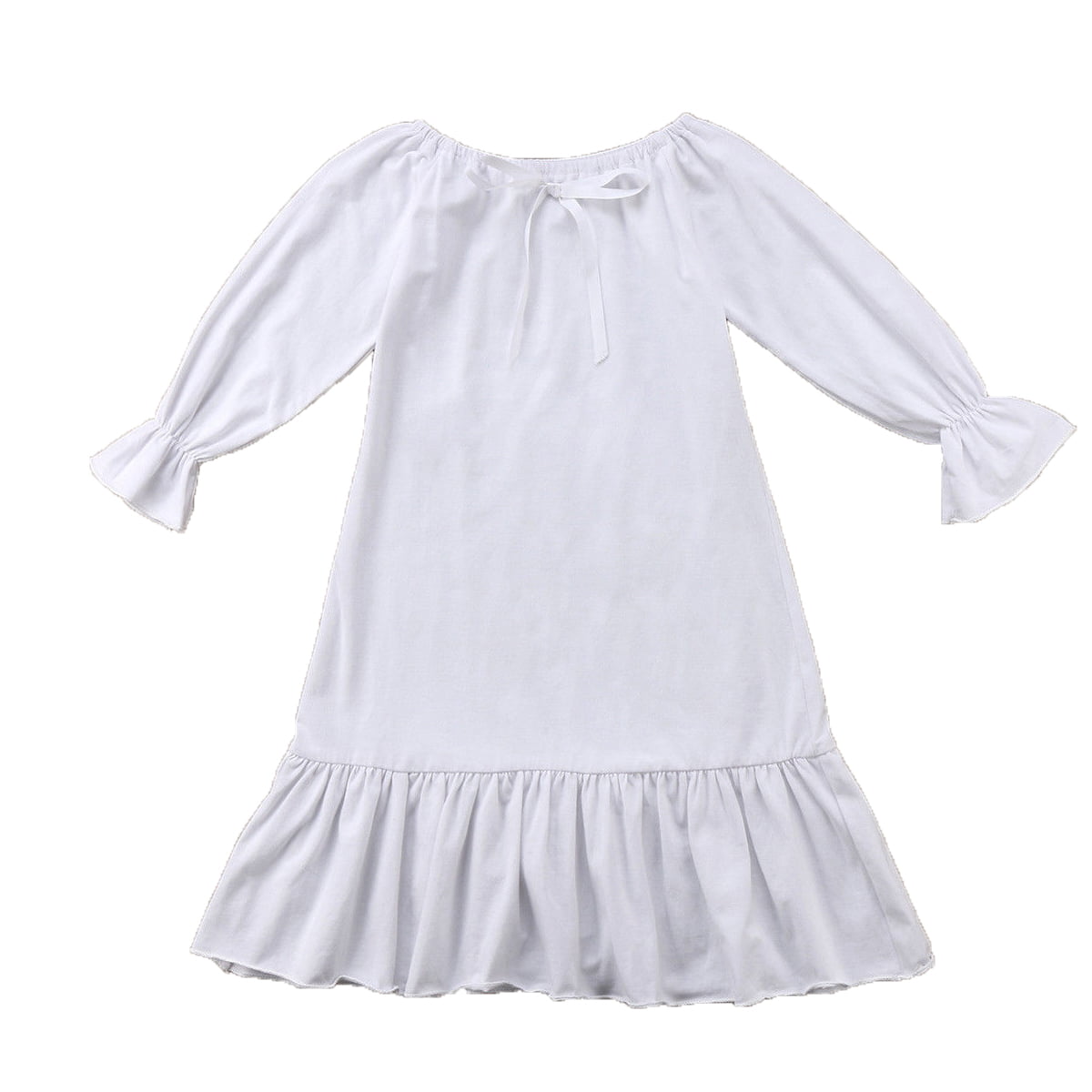 Calsunbaby - Kids Princess Party Cotton Dress Longuette Nightgown Girl ...