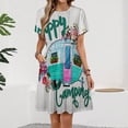 thumbnail image 2 of Happy Camping Women's Dress Short Sleeve Summer Sundress Summer Women Clothes, 2 of 7
