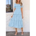thumbnail image 4 of Vestido midi PRETTYGARDEN para mujer, estampado floral, estampado en forma de A, para mujer, 4 of 7