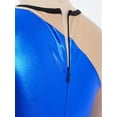 thumbnail image 6 of vastwit Girls Kids Metallic Bodysuit Color Block Gymnastics Leotard Figure Skating Jumpsuit Full Body Dance Unitard Royal Blue 6, 6 of 7