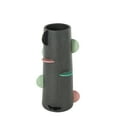 thumbnail image 6 of DecMode 16" Textured Black Ceramic Vase with Multicolor Half-Moon Accents, 6 of 9