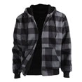thumbnail image 2 of Men's Winter Striped Casual Knit Sweater, Fashion Hooded Jacket with Zipper, Fall Winter Pullover for Outdoor Wear, Travel and Cold Weather Protection,Dark Gray,XL, 2 of 5