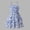 Blue, variant on Wuxian Girls Kids Baby Summer Dresses Cute Bow Spaghetti Strap Smocked Square Collar Floral Print Dress High Waist Comfortable Beach Casual Midi Length Sundress Prom Ball Gown,Blue,7-8 Years