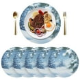 thumbnail image 5 of Ryvnso Winter Snowflake on Tree Round Plate Mats Dining Table Placemat Set of 4 for Holiday Decoration, 5 of 7