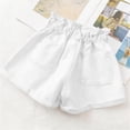 thumbnail image 6 of NAISIBABY Girls Denim Shorts, Ruffles High Rise Soft Stretch with Pockets Summer Fashion Jean Shorts White Size 6, 6 of 6