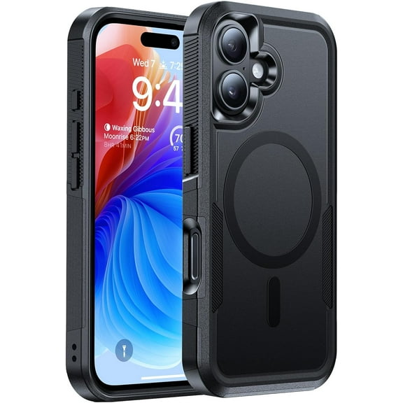 Magnetic for iPhone 17 Case, [Compatible with MagSafe] Military-Grade Shockproof Protection for i Phone 17 case [Anti-Yellowing] Pocket Friendly for iPhone 17 Phone Case 6.3”,Black