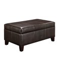 thumbnail image 1 of Dorel Living rectangulaire rembourré Pouf de rangement, Espresso, 1 of 9
