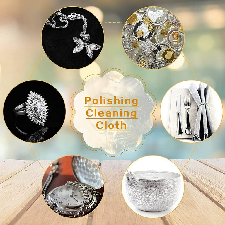 New Jewelry Cleaning Cloth Self Seal Jewelry Bags Set Anti Tarnish