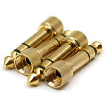 

3.5mm to 1/4 Screw On Stereo Adapters for Headphones (4pc Studio Pack)