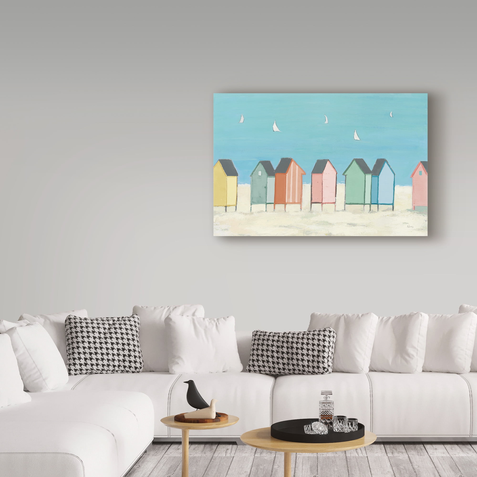 Trademark Fine Art 'Cabanas I Pastel' Canvas Art by Phyllis Adams