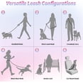 thumbnail image 3 of Laisse pour Chien Ultra-Durable Mains Libres avec Élastique Absorbant les Chocs - Design à Double Poignée pour Grandes Races (Rose-Violet), 3 of 6
