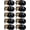 Matte Black, variant on Interior Door Knob 6-Pack, Keyless Privacy Door Locks for Bedroom & Bathroom, Thumb Lock & Emergency Release, Rust-Proof Metal, Easy to Install, Modern Round Doorknobs Set, Matte Black