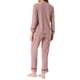 thumbnail image 3 of INSPIRAR CHIC Pijamas de Algodón para Mujeres, Conjuntos de Ropa de Dormir de Manga Larga con Pantalones y Bolsillos, Talla XS, Rosa, 3 of 6