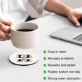 thumbnail image 4 of Letter H Coasters Set of 2, Monogram Words Absorbent Coasters for Drinks, Coaster for Bar Office Dining Coffee Table Accessories Decor, Non Slip Round Desk Coaster, 4 of 9
