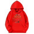 thumbnail image 5 of Staki Christmas Graphic Hoodies Girl Christmas Sweatshirt Casual Pullover Tops Christmas Hoodies for Girls(Red,4-5 Years), 5 of 7