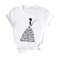 thumbnail image 5 of Tejiojio Women's Day Clearance Women's Summer Vintage Printed Pattern Casual Short Sleeve Tops Blouse, 5 of 6