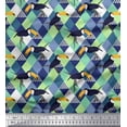 thumbnail image 1 of Soimoi Poly Georgette Fabric Check & Toucan Bird Print Fabric by The Yard 52 Inch Wide, 1 of 3
