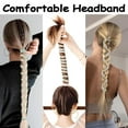 thumbnail image 7 of 3Pcs Blonde Elastic Spiral Hair Ties, 25" Soft Ponytail Holders Braided Pony Tails Wrap Hair Tie for Women Girls Stretchy Hair Bands for Swimming Beach Workout Bike GYM- Black Beige Brown, 7 of 7