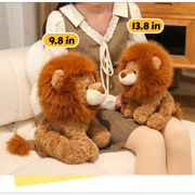 Sun Lion Plush Toy, Stuffed Lion Animal Doll, Ultra Soft Faux Fur Mane, Cute Gift 9.8 13.8