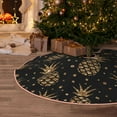 thumbnail image 5 of Sikiie Gold Glitter Pineapples Nativity Christmas Tree Skirt, Jesus Christian Winter Holiday Tree Mat Decoration(30-48IN)36", 5 of 6