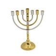 thumbnail image 3 of Candelabro Menorah de 7 brazos, Base redonda antigua, candelabro de estilo elegante, soporte para velas para mesa de comedor , fiesta de Navidad mayimx menorá, 3 of 9