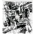 thumbnail image 3 of Ambesonne Black and White Shower Curtain, Grunge Art, 69"Wx70"L, White Black and Grey, 3 of 3