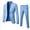Sky Blue, variant on Men's 2 Piece Slim Fit Suit Set One Button Blazer Jacket Pants Tuxedo Set for Party Wedding and Business Wine XXL(XXL)