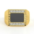 thumbnail image 1 of RYLOS Men's Rings 14K Yellow Gold Designer Onyx Ring With Diamonds and  Black Onyx Rings For Men Size 10, 1 of 5