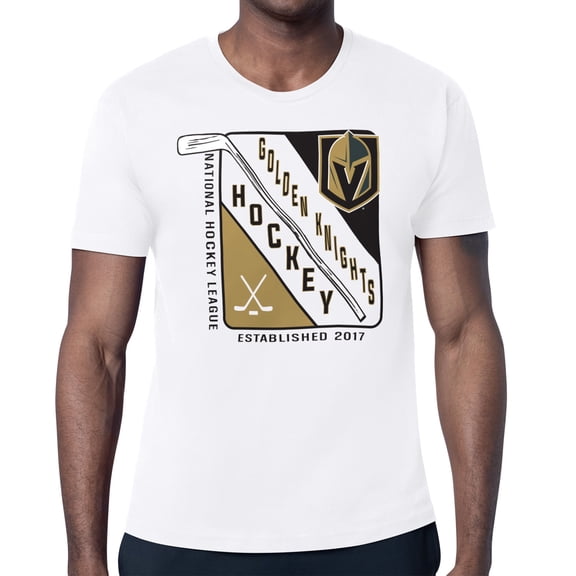Men's Starter White Vegas Golden Knights Shield Graphic T-Shirt