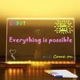 thumbnail image 4 of LED Drawing Board for Writing and Art - Multicolor Light Up Doodle Board with Stand Four Lighting Modes Acrylic Memo Board Includes Markers and Spray Bottle Suitable for Bedroom, 4 of 4