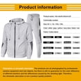 thumbnail image 3 of ZHAOCHENG Trajes con capucha para hombre, trajes deportivos con cremallera, trajes deportivos de manga larga para hombre con capucha casual, conjuntos de trajes deportivos para correr, trajes deportiv, 3 of 3