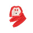thumbnail image 1 of Diconna Children's Christmas Set 2-piece Set Plush Winter Warm Cartoon Elk Print Set, 1 of 9