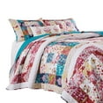 thumbnail image 3 of Zay 2 Piece Microfiber Twin Quilt Set, Vintage Patchwork, Multicolor - Saltoro Sherpi, 3 of 6