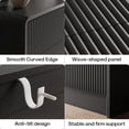 thumbnail image 2 of FURNIWAY Black Curved 5 Drawer Dresser, Wide Modern Long Dresser for Bedroom, Living Room, or Entryway, Push to Open Storage Chest, Minimalist Scandinavian Style, 2 of 8